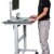 Stand Up Desk Store 100cm Länge Höhenverstellbarer Schreibtisch (Rahmen silber/Holz schwarz) - 2
